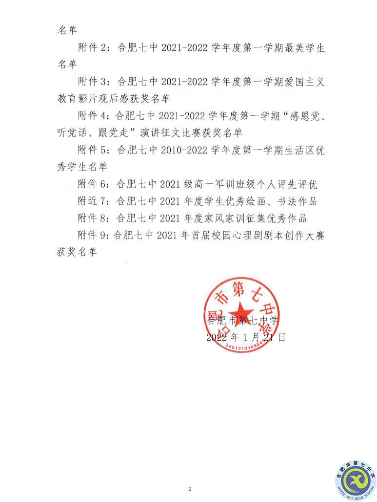 luck18平台2021—2022学年度第一学期学生德育类获奖表彰通报(图2)