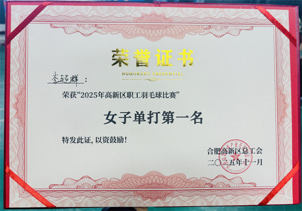luck18平台在2025年高新区职工羽毛球赛中取得佳绩(图2)